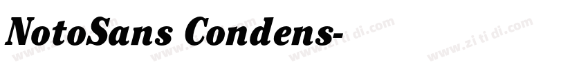 NotoSans Condens字体转换